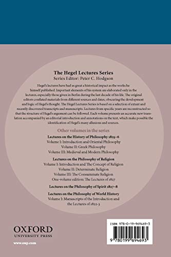 Hegel: Lectures on the Proofs of the Existence of God