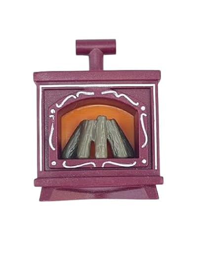 Bhavya Optic Miniature Simulation Christmas Fireplace Lamp, LED Candle Lamp, 7 x 4.6 x 3.2 cm, Black/Red/White (Brown)