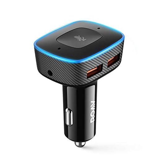 Roav Viva Pro, by Anker, Alexa-Enabled 2-Port USB Car Charger for Navigation and Music Streaming, for Cars with Bluetooth/CarPlay/Android Auto/Aux-in/FM Reception