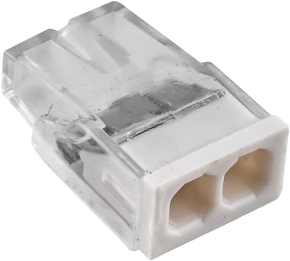 100pcs Wire Connectors Push-in Kit, 2 Ports Electrical Splicing Compact Nuts Connectors for Wiring 18-13 AWG