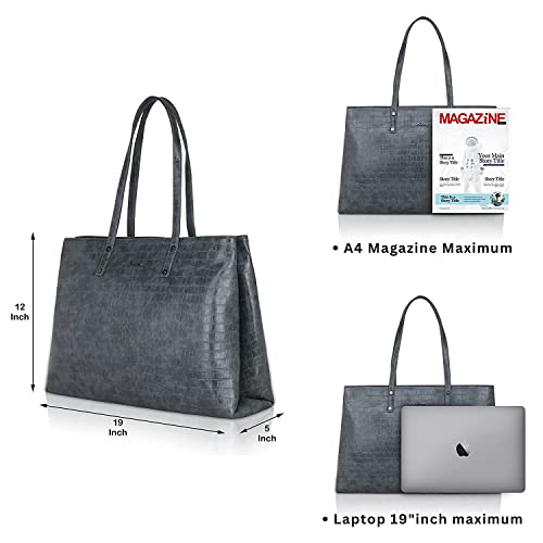 Lizzie Laptop Bag for Women Vegan Leather 15.6 Inch Laptop Tote Bag