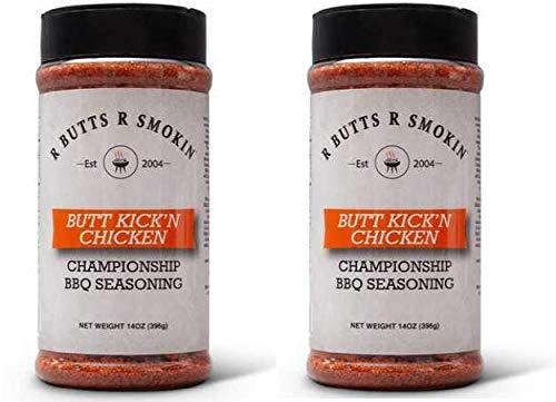 R Butts R Smokin - 2 Pack - Butt Kick'n Chicken Rub - Large 14 Oz