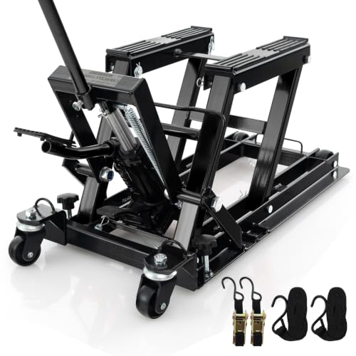 Image of TANGZON Hydraulic Motorcycle Lift Jack, 680 kg