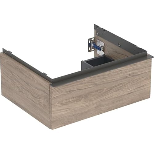 Geberit iCon Unterschrank für Waschtisch, 1 Schublade, 59,2x24,7x47,6 cm, 502310, 502.310.JR.1, Farbe: Nussbaum Hickory/Melamin Holzstruktur