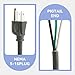 FNXPOW 2 Pack 12FT 14/3C SJTW Appliance and Power Tool Cord, 14 Gauge 3 Prong Heavy Duty Replacement Power Supply Cord Cable, 110V 115V 120V AC Pigtail, 15A, 1875w