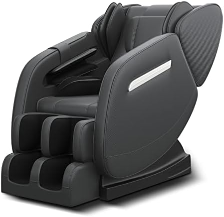 FOELRO 2022 Full Body Massage Chair, Zero Gravity Shiatsu Recliner with Air Bags, Back Heater, Foot Roller and Bluetooth Speaker, Black