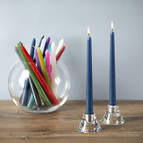 Candwax 8 Inch Taper Candles Set Of 4 - Dinner Candles Dripless - Tall Candles Long Burning Perfect For Dinner, Party Or Christmas Candles Decor - Dark Blue Candles #TOP5