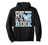 Hockey Nana My Heart Grandma Nana Of A Hockey Player Nana Pullover Hoodie
