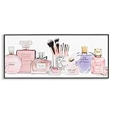 Stupell Industries Women's Fashion Fragrance Glam Accessories, Design by Amanda Greenwood Black Framed Wall Art, 13x30