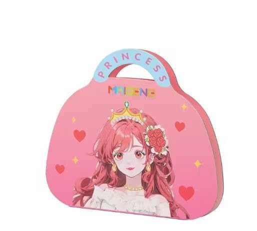 FLERCISA DIY Diamond Painting Art Kit for Girls and Kids Makeup Game Book with Tools Cute Manga Princess Diamond Art Book Birthday Gift Craft Activity Multi Desing-image-24