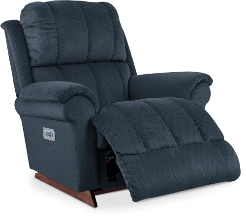 Image of La-Z-Boy Neal Power Rocking Recliner with Headrest & Lumbar, Navy | Fully Adjustable Comfort on a Larger Scale