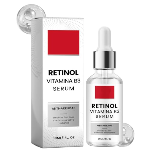 Sérum de Retinol y Vitamina B3, 30 ml - Suaviza significativamente las líneas de expresión, realza la luminosidad, mejora la textura de la piel, hidrata y reafirma. Fórmula ligera.