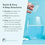 Retainer Cleanser Tablets Invisalign Cleaner FSA HSA Approved Remove Odors Discoloration Stains and Plaque 4 Month Supply Denture Cleansers Retainers Mouth Guards Denture Bath Mint by M3 Naturals - Image 4