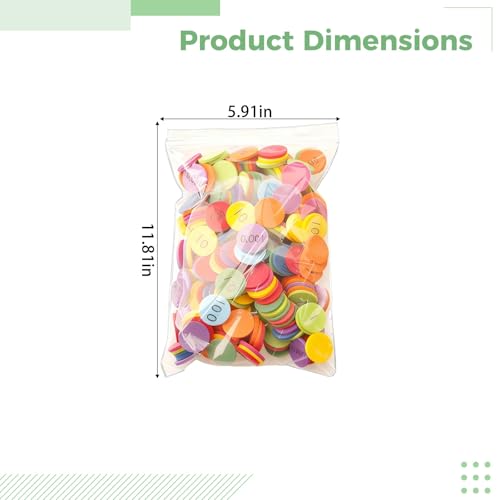 LUMINFLY 900 Pcs Place Value Discs, EVA Foam Math Manipulatives, Decimal Discs for Elementary, Round Counters for Early Math Concepts, Homeschool Supplies, 11.8 x 5.9 x 2.4 in / 30 x 15 x 6 cm - Image 4