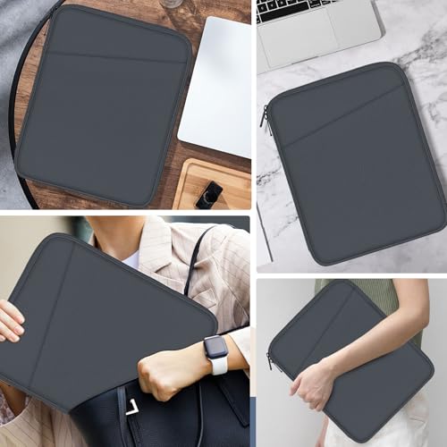 MoKo 9-11\ Tablet Tasche Hülle Kompatibel mit 11\ iPad Air M3, iPad A16 2025/iPad Pro 11 M4 2024/11\ iPad Air M2 2024/iPad 10th 10,9 2024/iPad Air 5/4 10,9, Galaxy Tab S9/S8/A8/A7 2022, Dunkel Grau