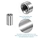 uxcell M5x0.8mm Round Coupling Nuts, 12 Pcs 304 Stainless Steel Connector Nuts Fasteners Rod Bar Stud 15mm for Industrial Construction Fasteners, Silver