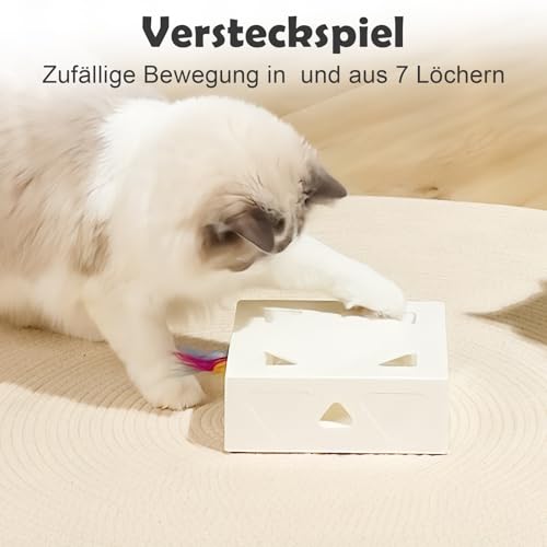 Migipaws-Katzenspielzeug-interaktiv-elektrisch-7-Loch-Mause-MigiBox-Intelligentes-FederspielzeugPappspielzeug-fur-gelangweilte-Katzen-wiederaufladbar-4St-Zubehor-Version-2 | Dealmeister.io Alt tag für bilder post titel