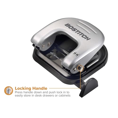 Image of PaperPro inDULGE 20 Reduced Effort 2-Hole Punch, 20 Sheets, Silver (2310)