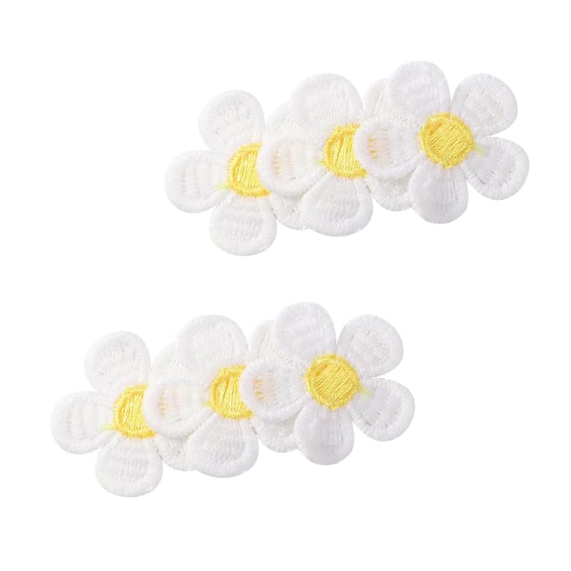 Sunflower Snap Hair Clips White Daisy Flower Hair Clips Hair Hairpin for Girls Women Kids (yellow) image 2