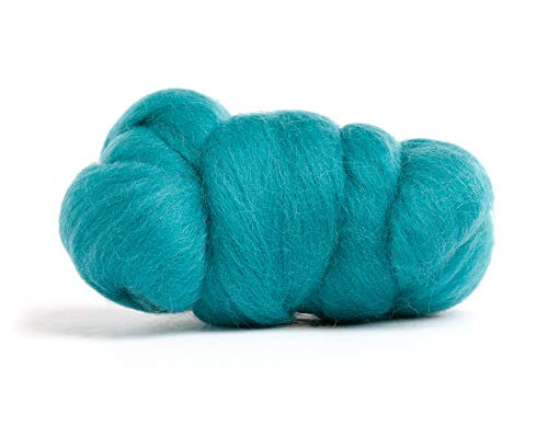 Image of Desert Breeze Distributing 100% Natural Merino Wool Roving - Premium Combed Top Merino Roving Wool - Tapestry, Spinning, Wet Felting & Needle Felting Supplies - 21.5 Micron - 1 oz, Color Seafoam Green