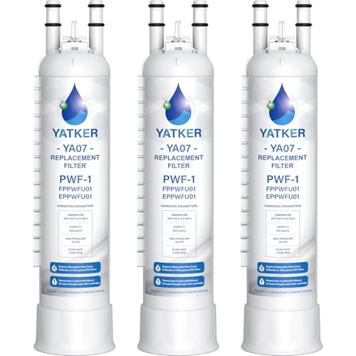 Image of FPPWFU01 Water Filter Replacement for, Compatible with Frigidaire FPPWFU01 Water Filter, EPPWFU01 PureAdvantage PurePour PWF-1 (3 Pack)