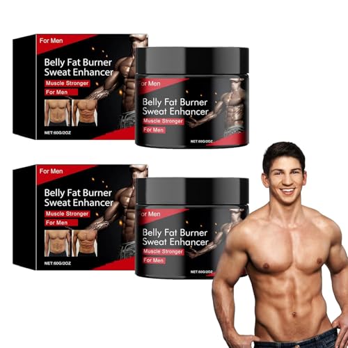 Grgowe 2PC Crema Corpo Brucia Grassi,Crema Calda,Crema Per Addominali,Crema Bruciagrassi,Crema Dimagrante Brucia Grassi Anticellulite,Per Addominali Per Stringere i Muscoli,Per Donne e Uomini (Uomo)