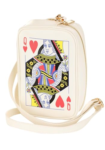 elope Queen of Hearts Card Costume Purse - 100% Polyester, Faux Leather, Removable Adjustable Shoulder Strap