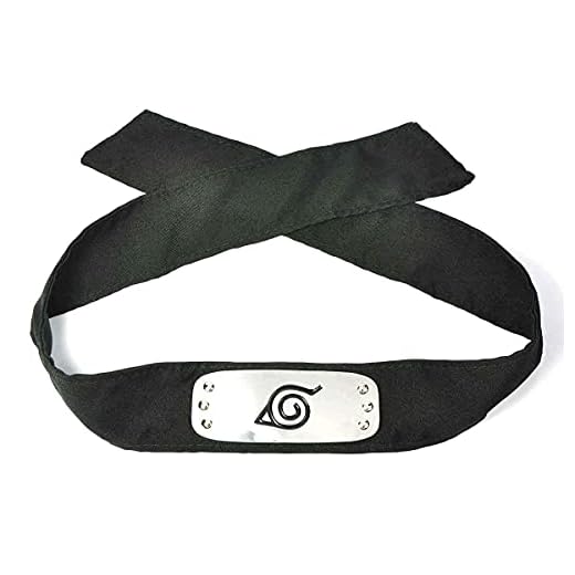 CosplayStudio Naruto - Diadema para disfraz de Shinobi con escudo de Konohagakure de metal, color negro