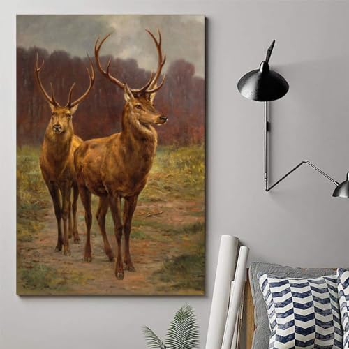 Décoration murale cerf Rosa Bonheur affiche faune sauvage 50x75cm - 6