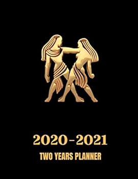 2020-2021 Two Years Planner : Black Cover with Zodiac Sign / 24 Months Agenda Planner and Calendar / Personal Appointment / Business Planners with Holiday / Diary / Organizer / 8. 5 X 11 Inch