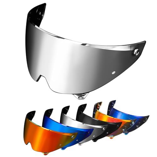 Image of PSLER Shatterproof Motorcycle Helmet Visor for Atlas 3.0 4.0,Silver | Impact-Resistant ,UV400 Protection, Motorcycle Tinted Face Shield for Atlas 3.0 4.0,Visor Replacement