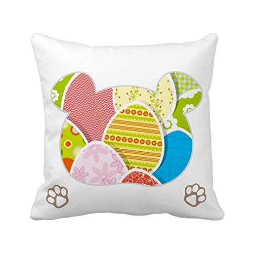 Housse de coussin de Pâques motif ours en œuf, cadeau idéal de printemps