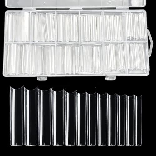 JZK 240x Capsules extension ongles transparents XXXL extra long bouts ongles carrés No C Curve ongles extensions acrylique demi-couverture capsules ongles gel ballerine faux ongles Français