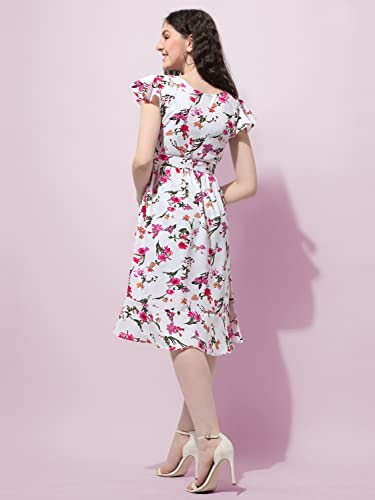 Image of OOMPH! Women's Western & Fusion wear White Western Dresses for Women - md508
