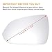 X AUTOHAUX Car Rearview Left Driver Side Mirror Glass Replacement W/Backing Plate Non-heated White Glass for Hyundai Accent 2018-2020 for Kia Rio 2018