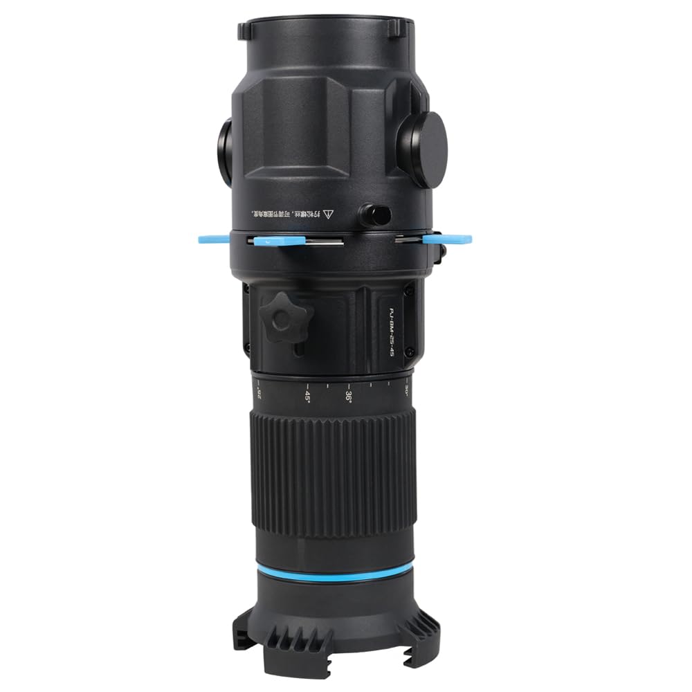 NANLITE Bowens Mount Projektionsaufsatz 25°-45° Optical Snoot Fotografie Kit Objektivmodifikator für Aputure Amaran 100DS/XS 200XS/DS 300C/DII/X 60D/XS Godox SL60 Nanlite Forza/FC/FS Series Light