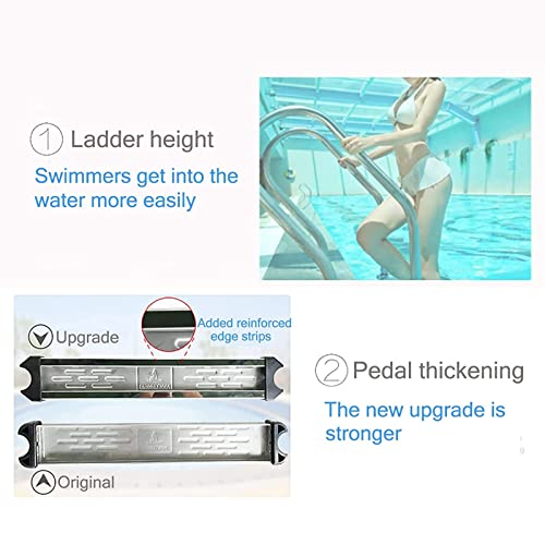 Escalera para piscina de acero inoxidable con 5 peldaños miniatura 5
