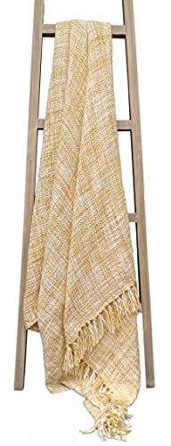 Olivia Rocco French Tonal Throw Super Soft Chenille Sofa Bed Chair Cover Throws Tasselled Decorative Blanket Super Soft Warm Cozy Perfect Covers for Large Sofas Beds (Ochre, 130 x 170 cm) - Cosy Home Interiors Olivia Rocco French Tonal Throw Super Soft Chenille Sofa Bed Chair Cover Throws Tasselled Decorative Blanket Super Soft Warm Cozy Perfect Covers for Large Sofas Beds (Ochre, 130 x 170 cm)