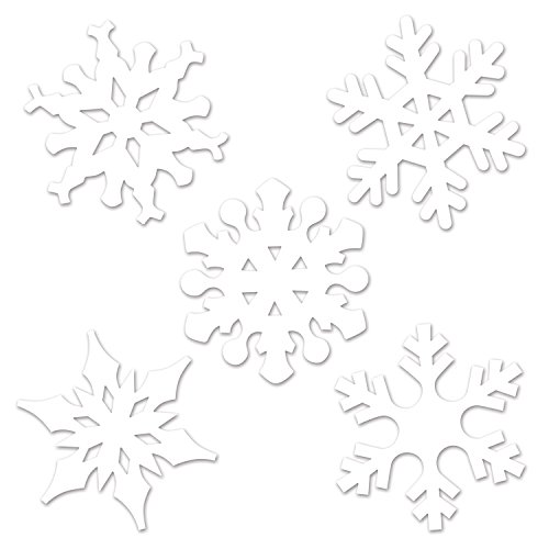 Beistle Mini Snowflake Cutouts, 4