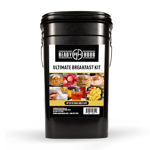 Ready Hour Breakfast Bucket (128 Servings), Emergency Food Supply...
