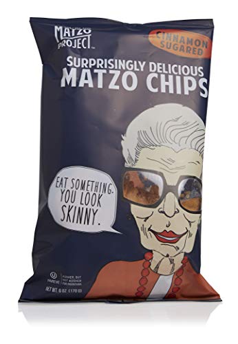 Matzo Chips, Variety Pack of Snack Bags (Everything, Salted, Cinnamon Sugared, Harissa) from The Matzo Project, Kosher, Vegan, Nut-Free, No Trans Fat, Nothing Artificial, 1oz, Pack of 12