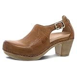 Dansko Sassy Stylish Upfront Closed Toe for Women - Energy-Return Footbed with Added Arch Support - Lightweight PU Outsole for Long-Lasting Wear - Great for All-Seasons Style Tan Leather 8.5-9 M US
