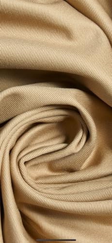 Tuva Textile 40 Yard Bolt of Real 100% Wool Fabric (Worsted Gabardine) - Camel Color Wortsted Gabardine Suiting, Made in Italy2
