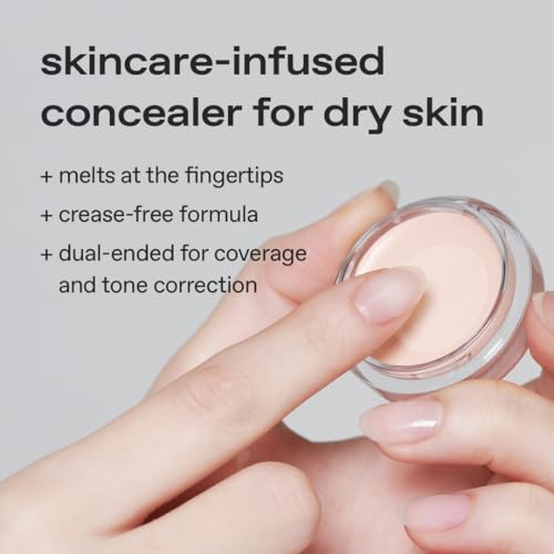glow not dry concealer #light #rosysalmon | covers under-eye circles & blemishes | full-coverage | dual-color&use | melt-in texture | 0.4 oz | beige