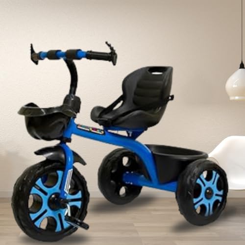 Image of Maanit Kids Tricycle with Rear & Front Basket | Comfortable Cushioned Seat | Baby Trike for Boys & Girls Ages 2 to 4 Years | Sturdy & Safe Tricycle