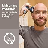 Oryginalne wymienne głowice do golarki Philips – kompatybilne z golarkami Philips Head Shaver Pro HS5980, HS7980 i HS9980, samoostrzące się ostrza ComfortCut, delikatne dla skóry, 4 sztuki, HS740/15