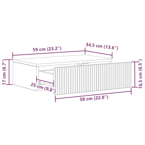 Table d'appoint murale chêne fumé pour optimiser les petits espaces - 3