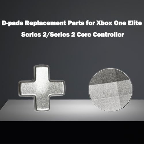 Image of 2Pcs Elite 2 D-pads Replacements for Xbox Elite Series 2 Controller, Magnetic D-pads Replacement Parts for Xbox One Elite Series 2 /Series 2 Core /Series 1 Controller, Metallic Cross-shaped D-pad(Silver)
