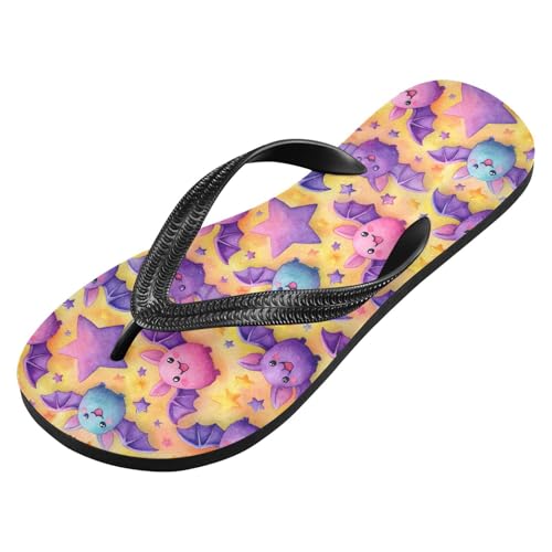 Flip Flop Sandals Cute Bat Print for Women Men Beach Outdoor XS2
