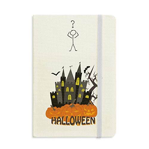 Carnet de questions Hallowmas A5 journal intime château effrayant pour Halloween